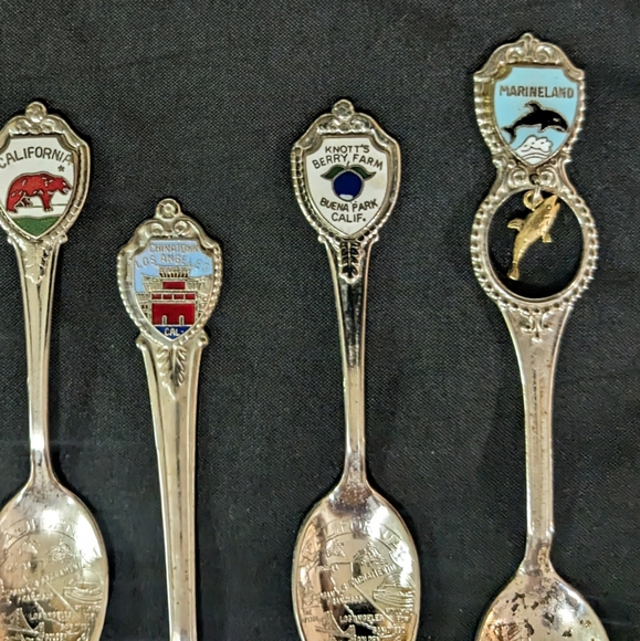 Lot of 5 Vintage Collectible 3.5"-4.5"  Souvenir Spoons from California - Picture 3 of 6